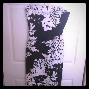 Strapless Casual Floral Dress